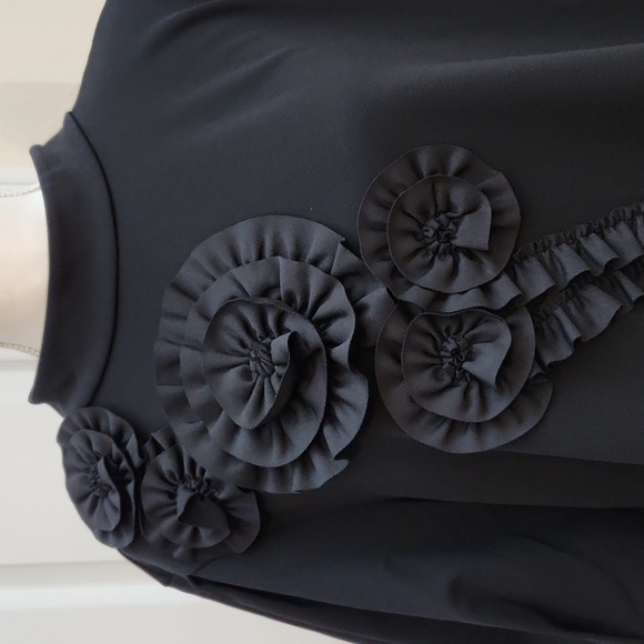 Black Label by Chico's NWT Women's Apllique Top Black Size 18 - Picture 2 of 13